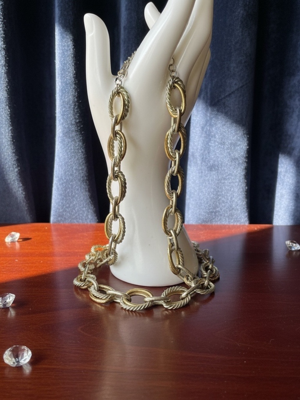 Twisted Link Gold-plated Chain Necklace for Women​